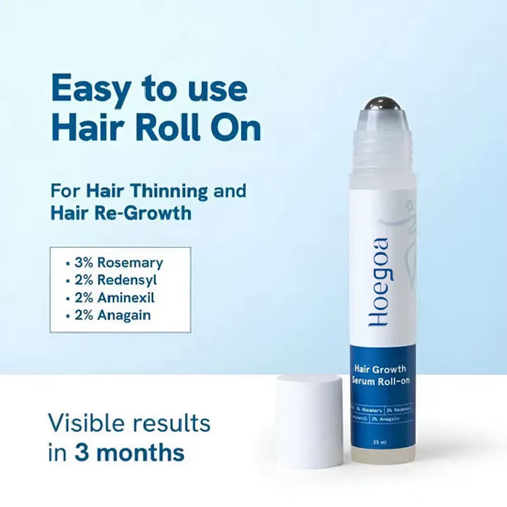 Roll-On Rosemary Hair Growth Serum anti Hair Loss for Scalp Treatment Nourishing Strengthening Hair Roots Increases Hair Density